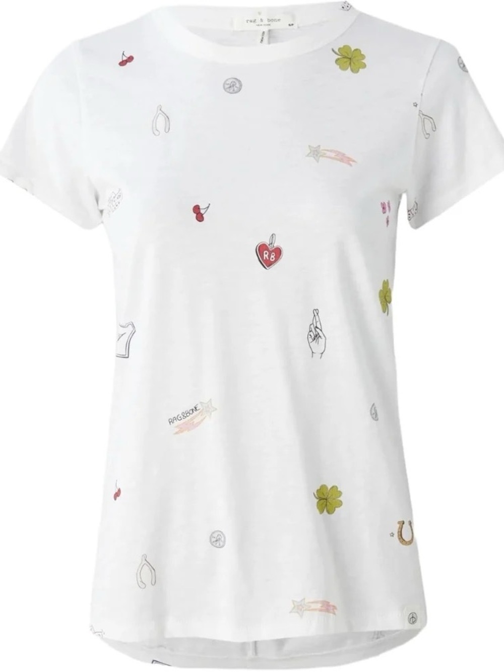 RAG & BONE WOMEN'S ALL OVER LUCKY CHARM TEE